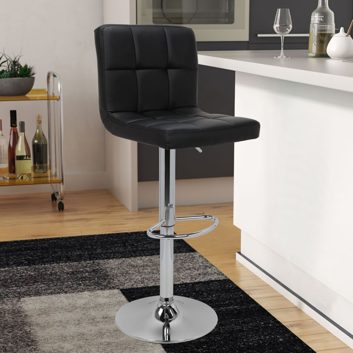 Orren Ellis Martel Swivel Adjustable Height Bar Stool & Reviews Wayfair